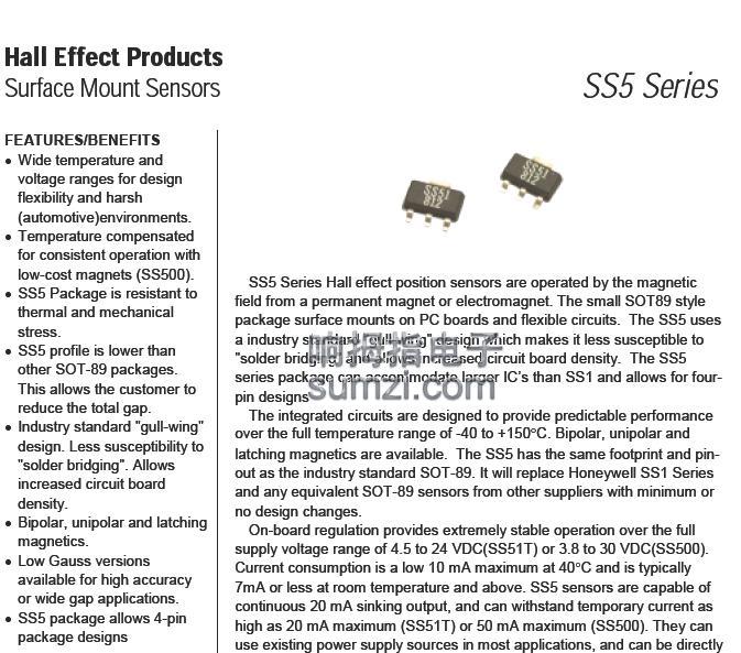 SS541AT 技术参数资料 Sumzi Electronics Co., Ltd
